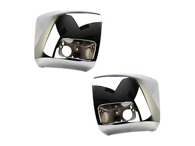 2-Piece Bumper Sends with Fog Light Holes; Chrome (12-13 Silverado 1500)