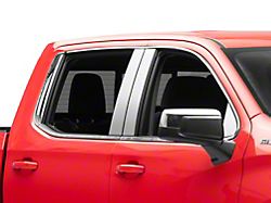 22-Piece Window Trim Package; Stainless Steel (19-24 Silverado 1500 Crew Cab)