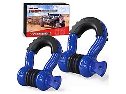 3/4-Inch D-Ring Shackles; Blue