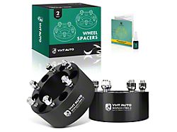 3-Inch 6-Lug Wheel Spacers; Black; Set of Two (99-26 Silverado 1500)