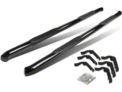 3-Inch Nerf Side Step Bars; Black (07-18 Silverado 1500 Extended/Double Cab)