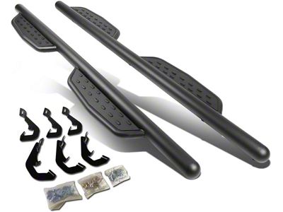 3-Inch Nerf Side Step Bars; Black (07-18 Silverado 1500 Extended/Double Cab)