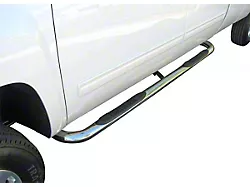 3-Inch Round Side Step Bars; Stainless Steel (19-26 Silverado 1500 Double Cab)