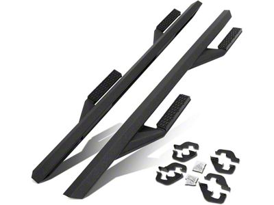 3-Inch Side Arm Side Step Bars; Black (07-18 Silverado 1500 Crew Cab)