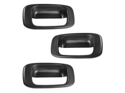 3-Piece Tailgate Handle Bezels; Textured Black (99-06 Silverado 1500)