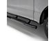4-Inch Oval Side Step Bars; Black (07-18 Silverado 1500 Extended/Double Cab)