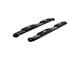 4-Inch Oval Side Step Bars; Black (07-18 Silverado 1500 Extended/Double Cab)