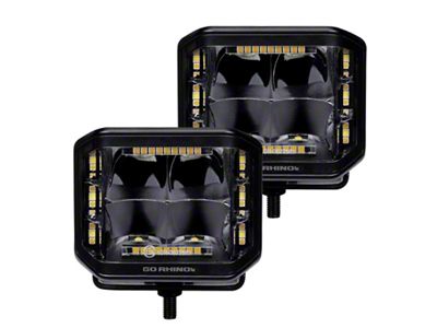 4-Inch x 3-Inch Blackout Combo Series LED Light Pods; Spot and Flood Beam (Universal; Some Adaptation May Be Required)