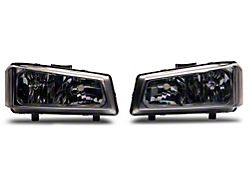 4-Piece Headlights with Clear Corner Lights; Smoked Housing; Clear Lens (03-06 Silverado 1500)