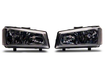 4-Piece Headlights with Clear Corner Lights; Smoked Housing; Clear Lens (03-06 Silverado 1500)