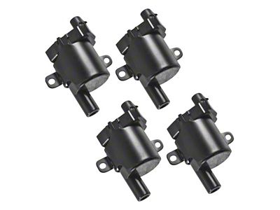4-Piece Ignition Coil Set; Round Style (99-06 4.8L, 5.3L, 6.0L Silverado 1500)