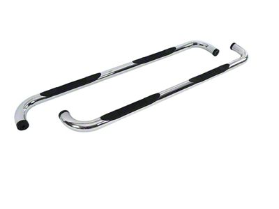 Go Rhino 3-Inch 4000 Series Cab Length Side Step Bars; Polished (99-13 Silverado 1500 Extended Cab)