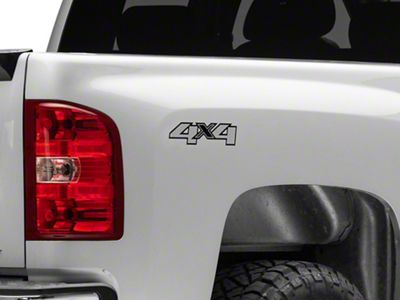 4x4 Decal; Black/Gray (07-13 Silverado 1500)