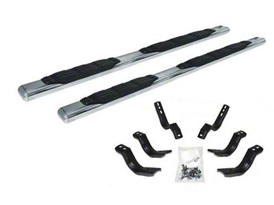 Go Rhino 5-Inch 1000 Series Side Step Bars; Polished (04-13 Silverado 1500 Crew Cab)