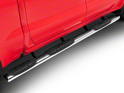 5-Inch Extreme Wheel to Wheel Side Step Bars; Stainless Steel (19-24 Silverado 1500 Crew Cab)