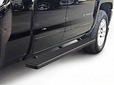 5-Inch iStep Running Boards; Black (04-13 Silverado 1500 Crew Cab)