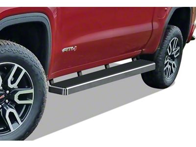 5-Inch iStep Running Boards; Hairline Silver (19-25 Silverado 1500 Crew Cab)