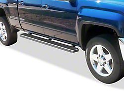 5-Inch iStep Running Boards; Hairline Silver (04-13 Silverado 1500 Crew Cab)