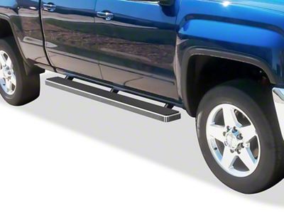 5-Inch iStep Running Boards; Hairline Silver (04-13 Silverado 1500 Crew Cab)