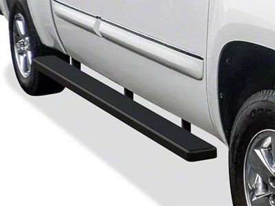 5-Inch iStep Wheel-to-Wheel Running Boards; Black (04-13 Silverado 1500 Crew Cab)