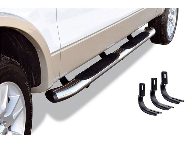 Go Rhino 5-Inch OE Xtreme Composite Side Step Bars; Chrome (04-13 Silverado 1500 Crew Cab)