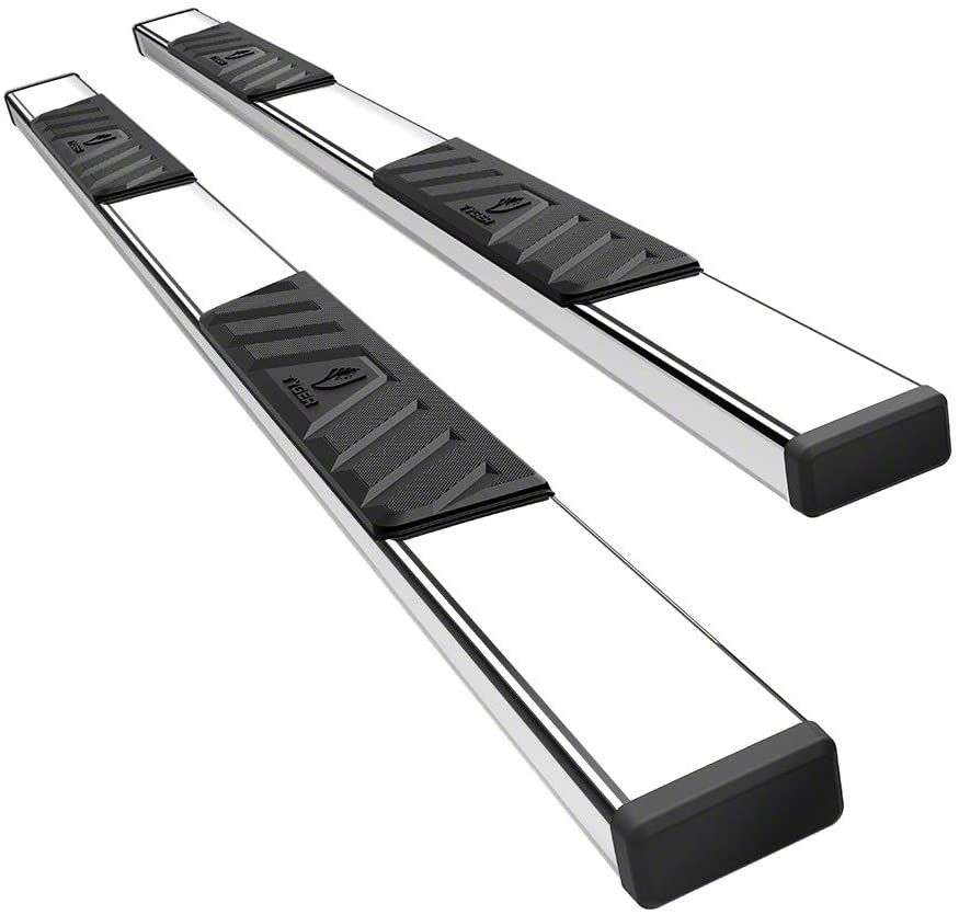 Silverado 1500 5-Inch Riser Side Step Bars; Stainless Steel (19-25 ...