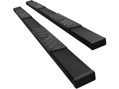 5-Inch Riser Side Step Bars; Textured Black (07-18 Silverado 1500 Extended/Double Cab)
