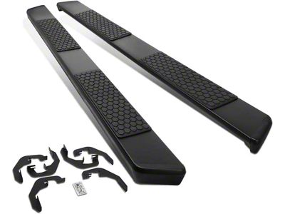 5-Inch Running Boards; Black (07-18 Silverado 1500 Extended/Double Cab)