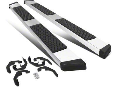 5-Inch Running Boards; Stainless Steel (07-18 Silverado 1500 Extended/Double Cab)