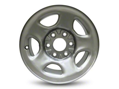 5-Spoke Replica Aluminum Silver 6-Lug Wheel; 16x6.5; 28mm Offset (99-06 Silverado 1500)