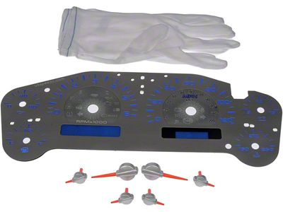 Instrument Cluster Upgrade Kit with Transmission Temperature; Stainless Steel (07-12 Silverado 1500 Extended Cab, Crew Cab)