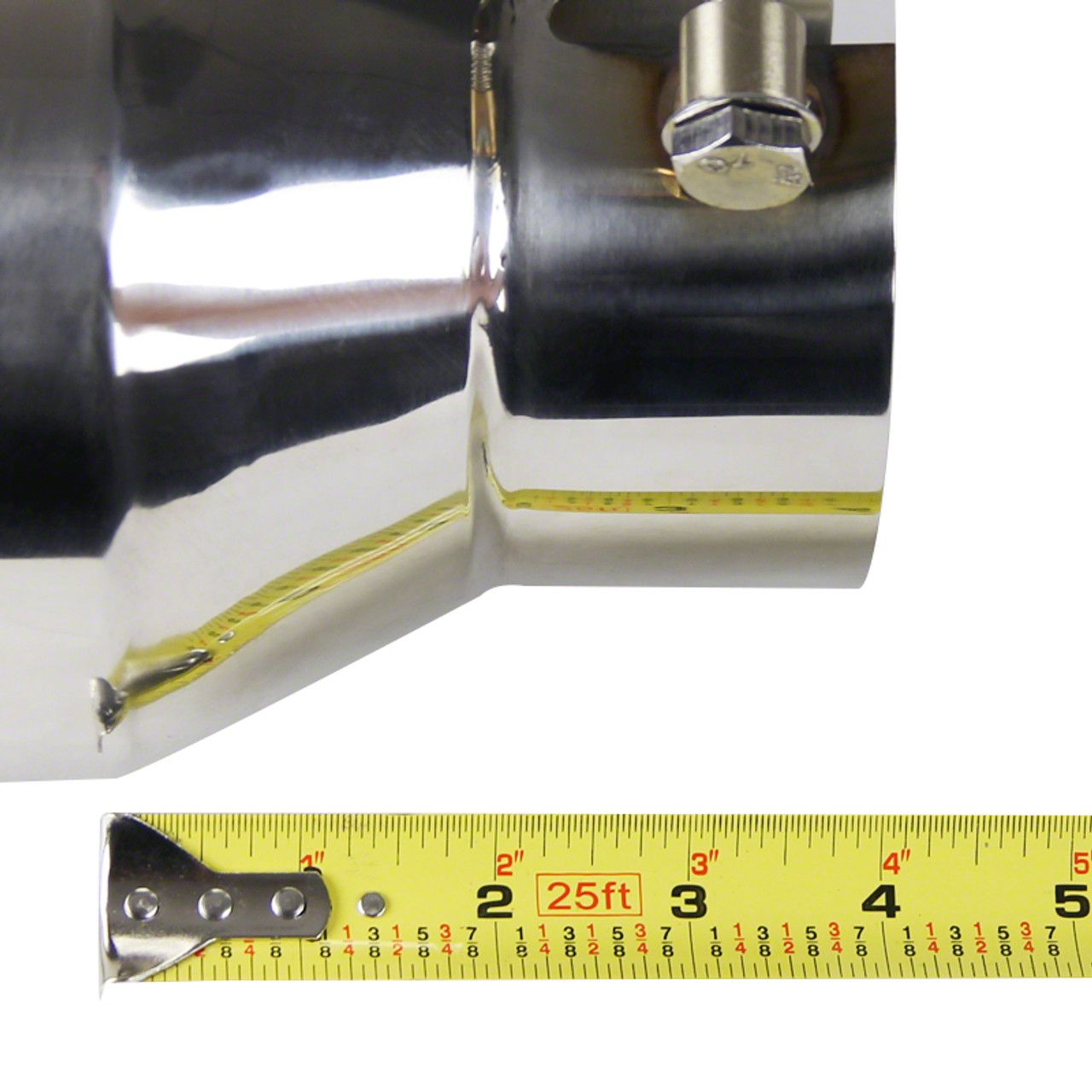 Silverado 1500 6Inch BoltOn Angled Exhaust Tip; Chrome (Fits 4Inch