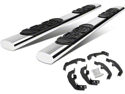6-Inch Running Boards; Stainless Steel (19-24 Silverado 1500 Double Cab)