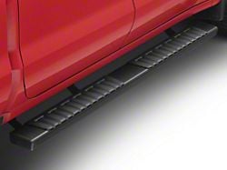 6-Inch Wide Flat Running Boards; Black (19-25 Silverado 1500 Crew Cab)
