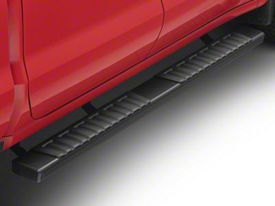 6-Inch Wide Flat Running Boards; Black (19-25 Silverado 1500 Crew Cab)