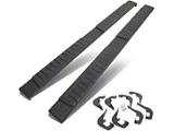 6-Inch Wide Flat Running Boards; Black (07-18 Silverado 1500 Crew Cab)