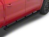 6-Inch Wide Flat Running Boards; Black (19-26 Silverado 1500 Crew Cab)
