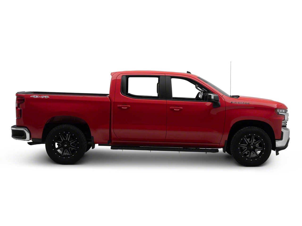 Silverado 1500 6-Inch Wide Flat Running Boards; Black (19-26