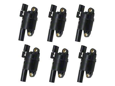 6-Piece Ignition Coil Set; Round Style (14-25 4.3L Silverado 1500)