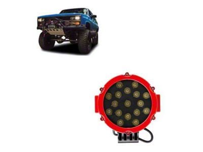 7-Inch Red Round LED Light Kit; Spot/Flood Combo Beam (Universal; Some Adaptation May Be Required)