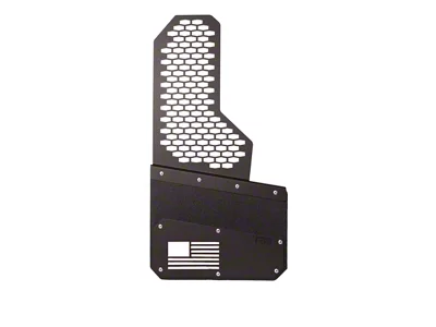 REK-mesh X Merica Universal Offset Standard 12-Inch Wide Mud Flaps with White Logo; Front or Rear (Universal; Some Adaptation May Be Required)