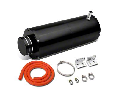 Aluminum Coolant Overflow Tank; Black (Universal; Some Adaptation May Be Required)