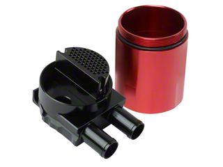 DragonWorks Performance Red Oil Catch Can – 300ml Baffled Tank With Gauge, Universal Fit For Chevrolet, USA Made