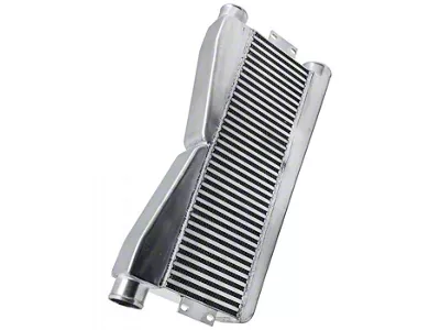 Aluminum Twin Turbo Intercooler with 2.50-Inch Inlet/3-Inch Outlet; 28-Inch x 12-Inch x 3-Inch (Universal; Some Adaptation May Be Required)