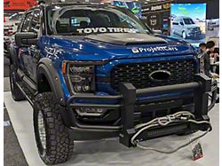 Apex Runner Front Guard with LED Light Bar; Black (19-25 Silverado 1500)