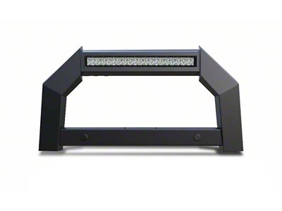 Armour Bull Bar with 20-Inch LED Light Bar; Matte Black (07-18 Silverado 1500)