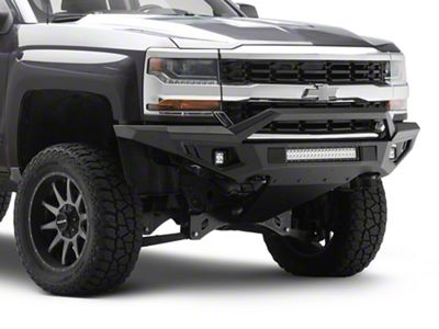 Armour II Heavy Duty Front Bumper with 20-Inch LED Light Bar and 4-Inch Cube Lights (16-18 Silverado 1500)