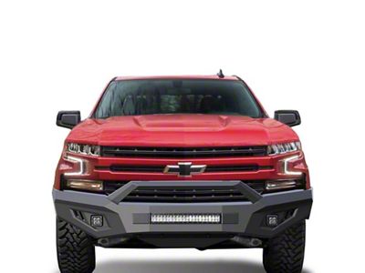 Armour II Heavy Duty Front Bumper with 20-Inch LED Light Bar and 4-Inch Cube Lights (19-21 Silverado 1500)