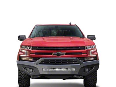 Armour II Heavy Duty Front Bumper with 30-Inch LED Light Bar and 4-Inch Cube Lights (19-21 Silverado 1500)