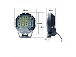 Armour II Roll Bar with 9-Inch Black Round Flood LED Lights; Black (14-25 Silverado 1500)